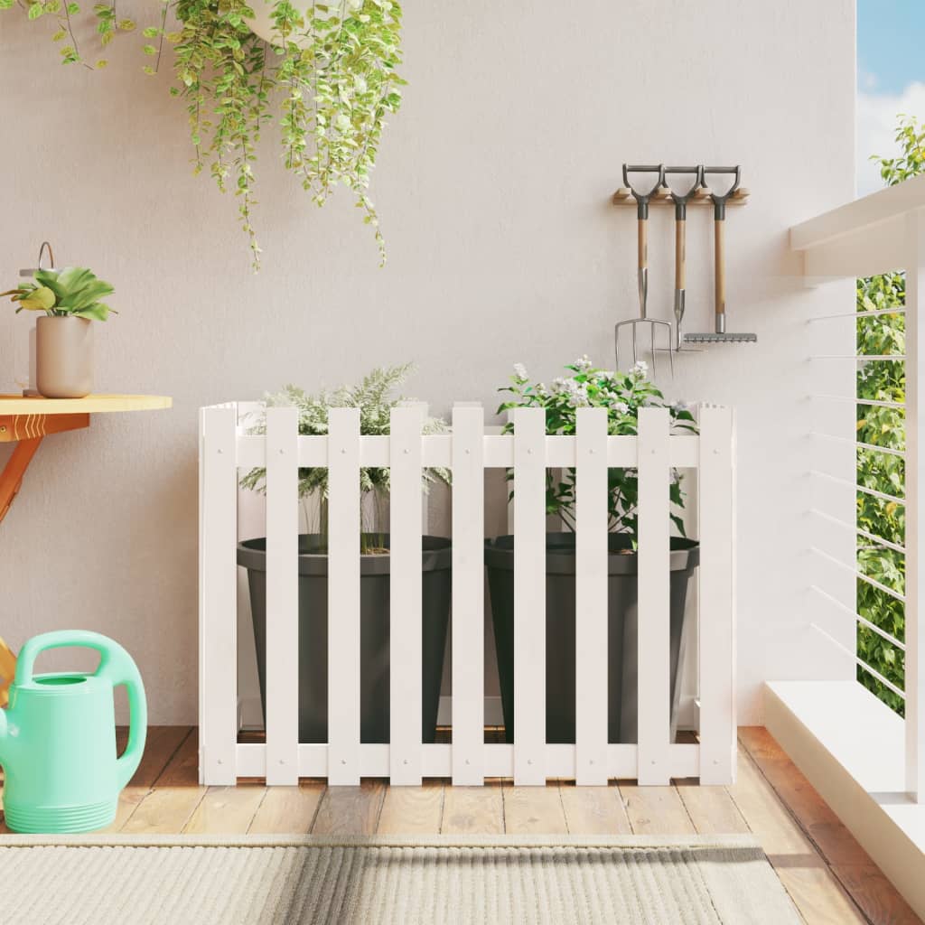 Vidaxx jardinière clôture surélevée design 100x50x70 cm bois de pin blanc