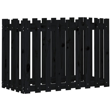 Vidaxx jardinière clôture surélevée design 100x50x70 cm bois de pin noir
