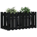 Vidaxx jardinière clôture surélevée design 100x50x70 cm bois de pin noir