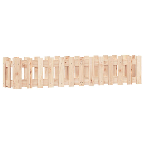 Planteur Vidaxl élevé avec conception de clôture 150x30x30 cm en bois de pin
