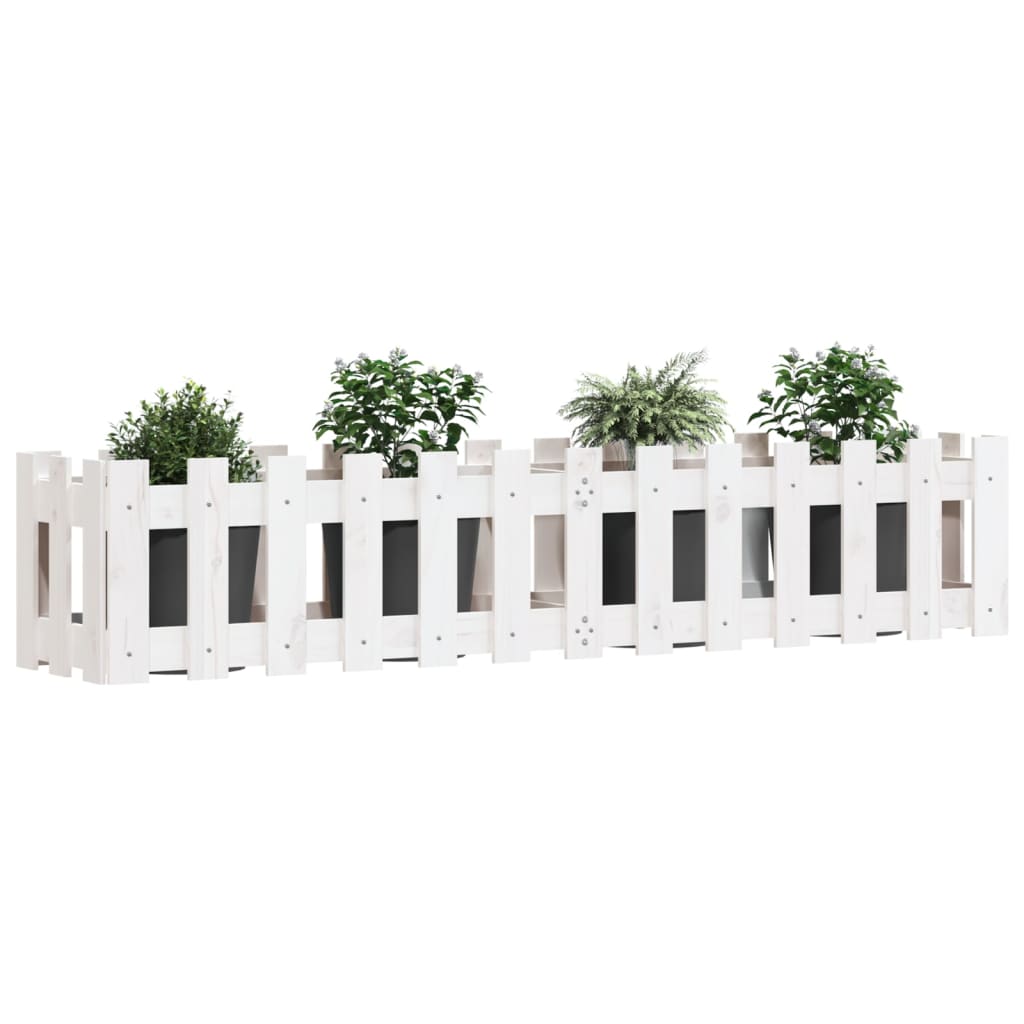 Vidaxl Planter Insent HEK Design 150x30x30 cm Pine Wood White