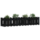 Vidaxx jardinière clôture surélevée design 150x30x30 cm bois de pin noir