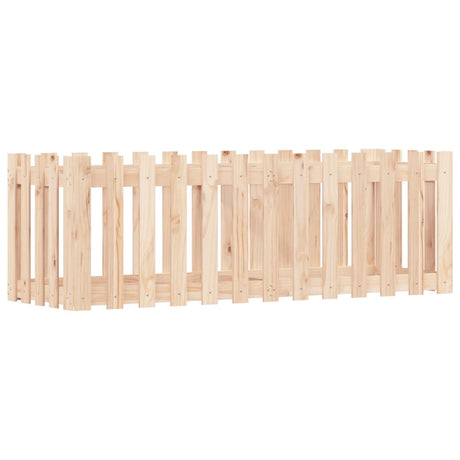 VidaXL jardinière surélevée avec clôture design 150x50x50 cm bois de pin