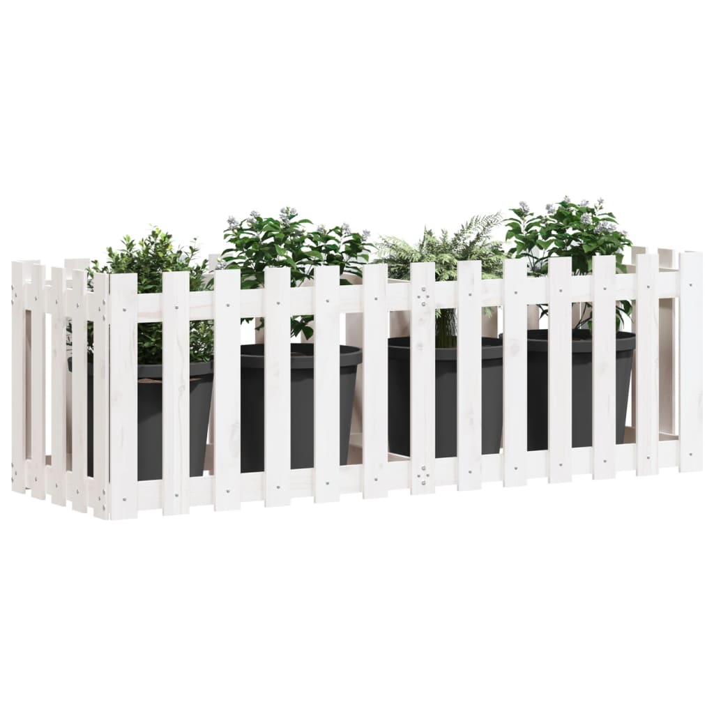 Vidaxl Planter Insent HEK Design 150x50x50 cm fyrretræ hvid