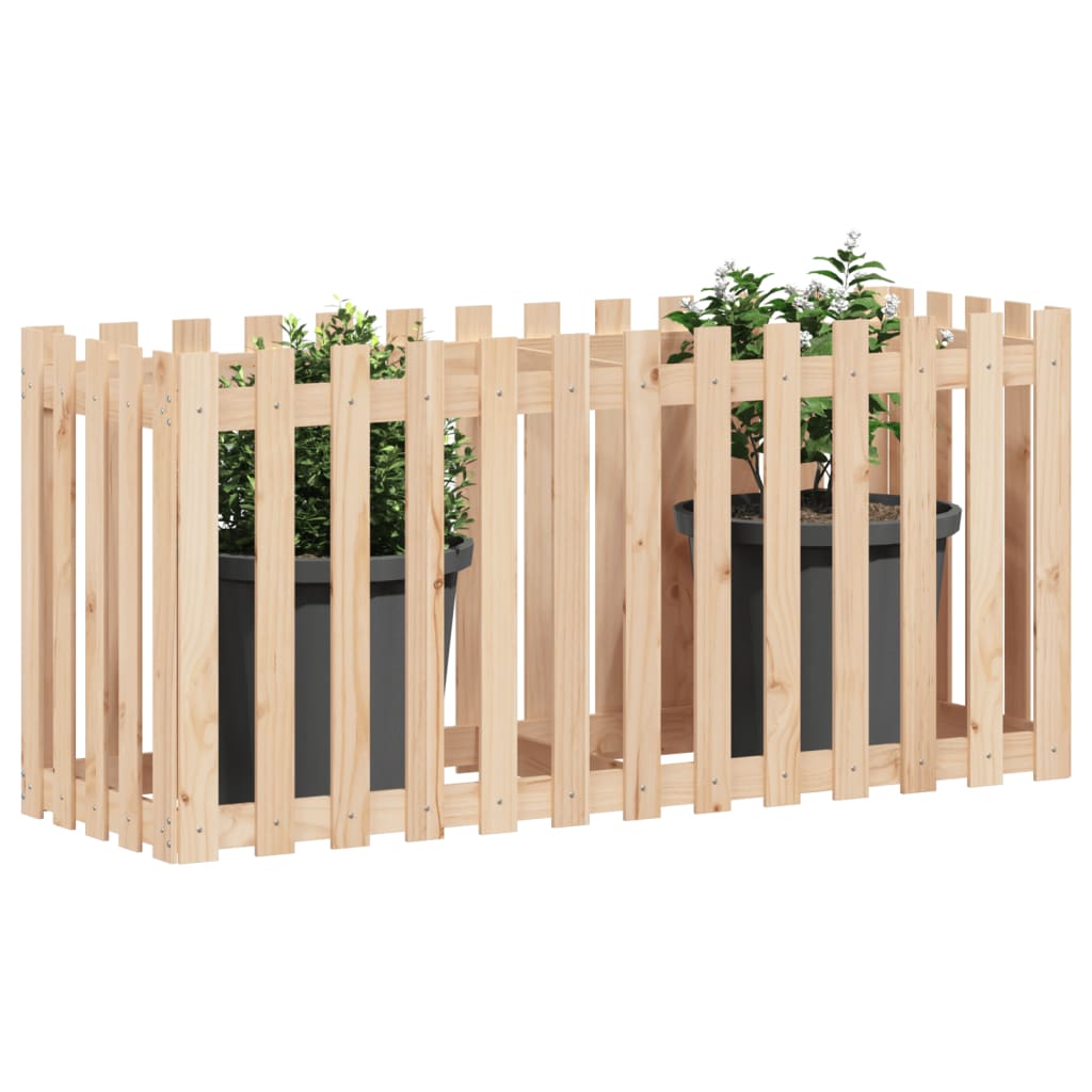 Vidaxx jardinière surélevée avec clôture design 150x50x70 cm bois de pin