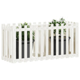 Vidaxx jardinière clôture surélevée design 150x50x70 cm bois de pin blanc