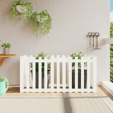 Vidaxx jardinière clôture surélevée design 150x50x70 cm bois de pin blanc