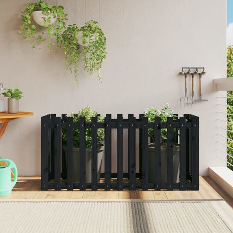 Vidaxl Planter Insense HEK Design 150x50x70 cm Pine Wood Black