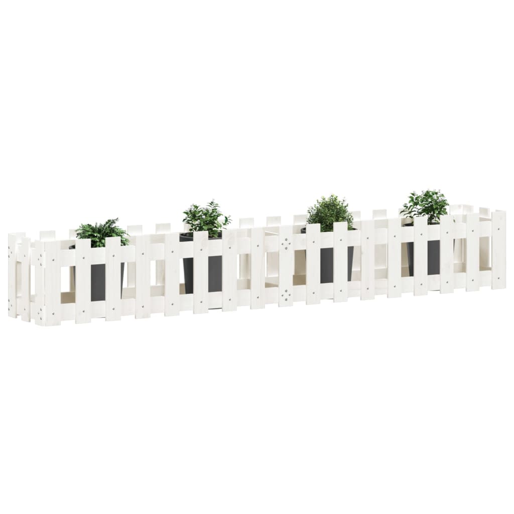 Vidaxl Planter Insense HEK Design 200x30x30 cm Pine Wit White