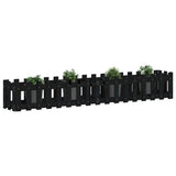 Vidaxx jardinière clôture surélevée design 200x30x30 cm bois de pin noir
