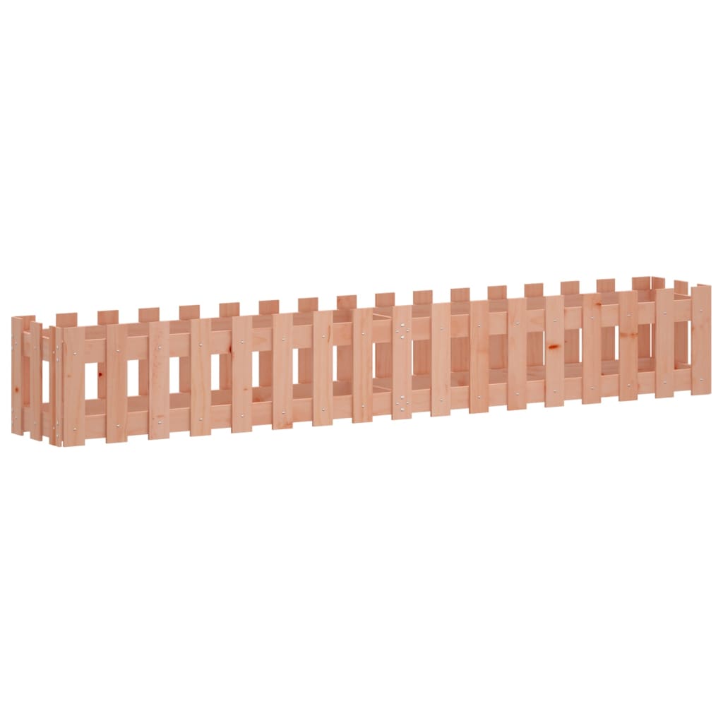 Vidaxxl jardinière surélevée design clôture 200x30x30 cm bois de Douglas massif