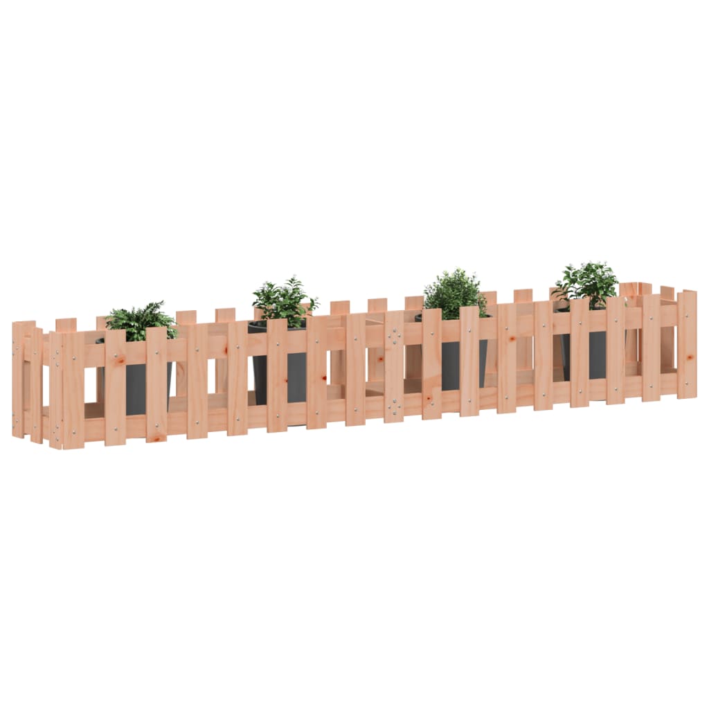 Vidaxxl jardinière surélevée design clôture 200x30x30 cm bois de Douglas massif
