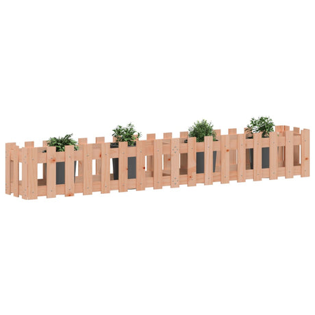 Vidaxxl jardinière surélevée design clôture 200x30x30 cm bois de Douglas massif