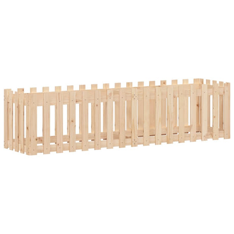 Vidaxx jardinière surélevée avec clôture design 200x50x50 cm bois de pin