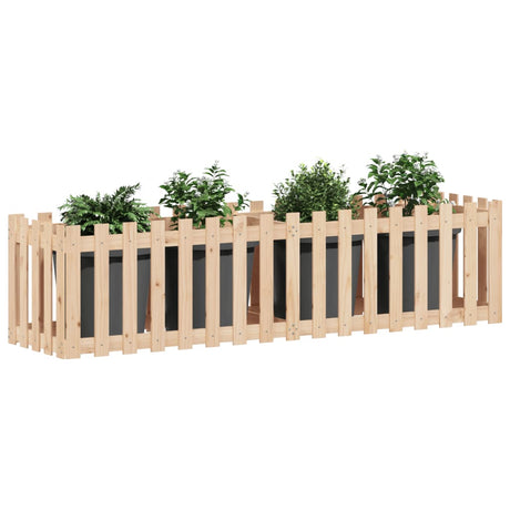 Vidaxx jardinière surélevée avec clôture design 200x50x50 cm bois de pin