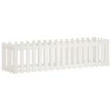 Vidaxx jardinière clôture surélevée design 200x50x50 cm bois de pin blanc