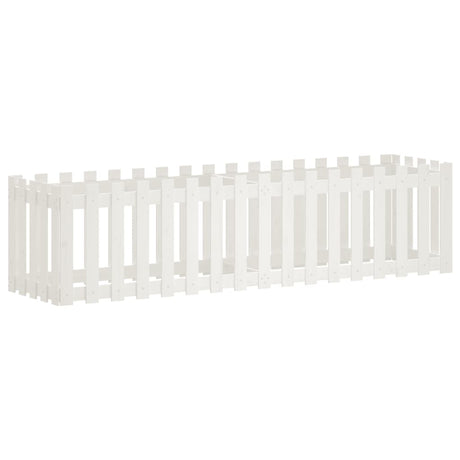 Vidaxx jardinière clôture surélevée design 200x50x50 cm bois de pin blanc
