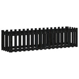 Vidaxx jardinière clôture surélevée design 200x50x50 cm bois de pin noir