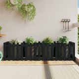 Vidaxx jardinière clôture surélevée design 200x50x50 cm bois de pin noir