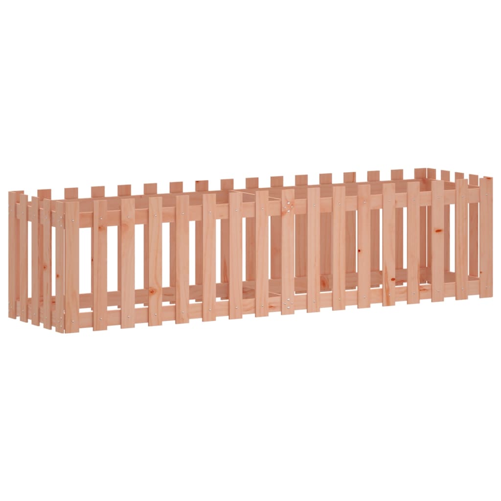 Vidaxxl jardinière surélevée design clôture 200x50x50 cm bois de Douglas massif