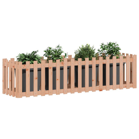 Vidaxxl jardinière surélevée design clôture 200x50x50 cm bois de Douglas massif