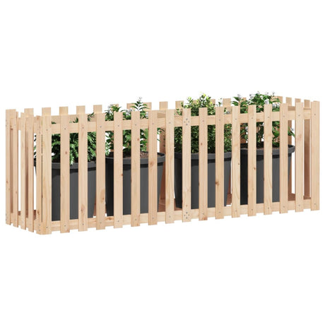 Vidaxx jardinière surélevée avec clôture design 200x50x70 cm bois de pin