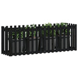 Vidaxx jardinière clôture surélevée design 200x50x70 cm bois de pin noir