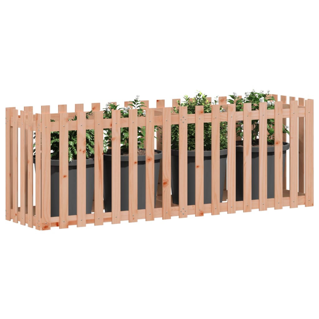 VidaXL jardinière surélevée design clôture 200x50x70 cm bois de Douglas massif
