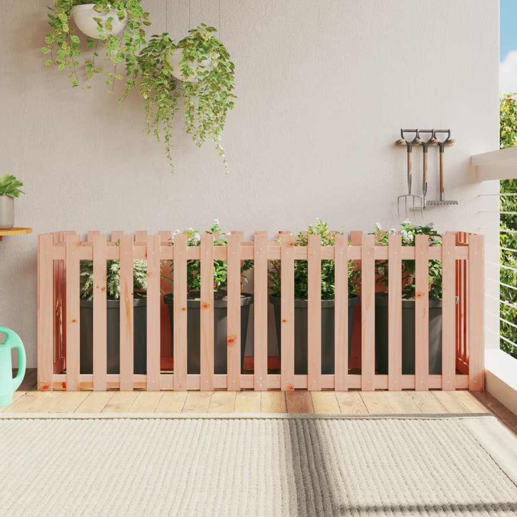 VidaXL jardinière surélevée design clôture 200x50x70 cm bois de Douglas massif
