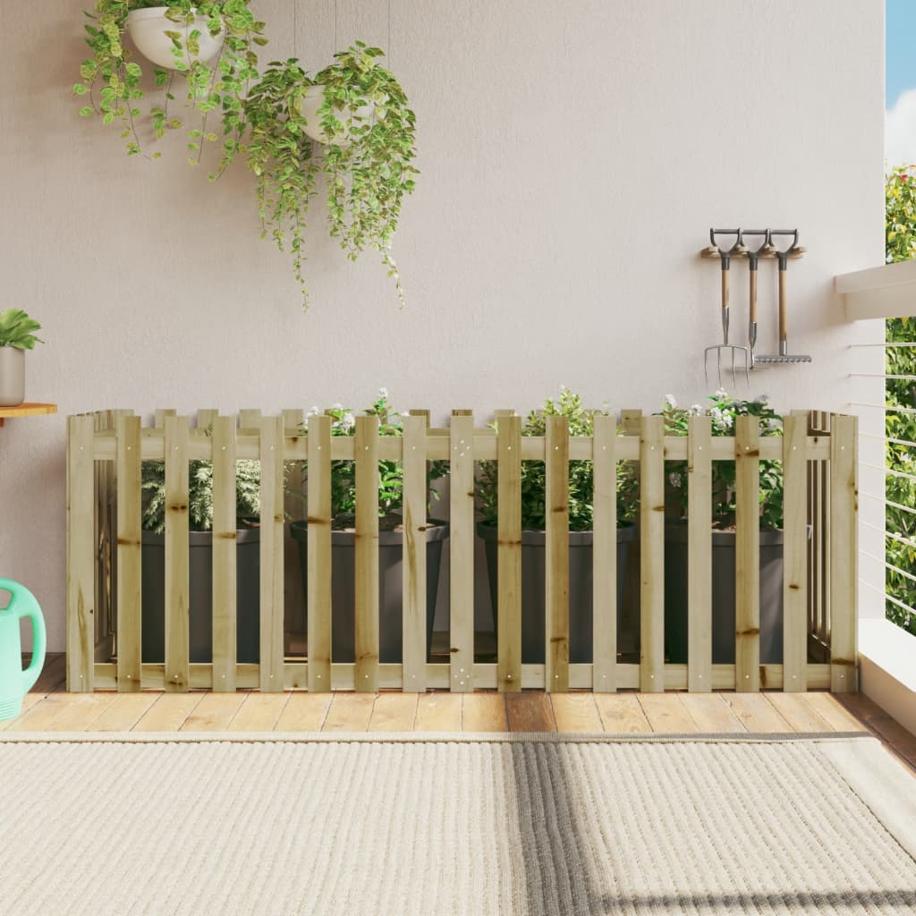 Vidaxx jardinière clôture surélevée design 200x50x70 cm bois imprégné