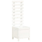 Vidaxx jardinière avec support 39x39,5x114 cm bois de pin massif blanc