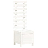 Planteur vidaxl avec rack 39x39.5x114 cm en pin massif blanc