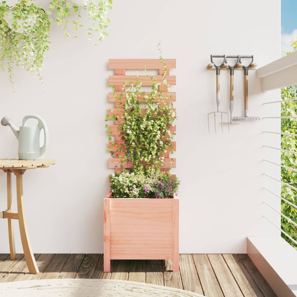 Vidaxx jardinière avec support 39x39,5x114 cm bois de Douglas massif