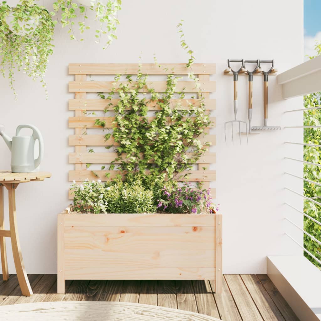 Planteur vidaxl avec rack 79x39.5x114 cm