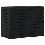 Vidaxx panier à linge 88,5x44x66 cm bois de pin massif noir