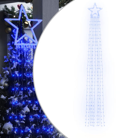 VidaXL éclairage de sapin de Noël 320 LED bleues 375 cm