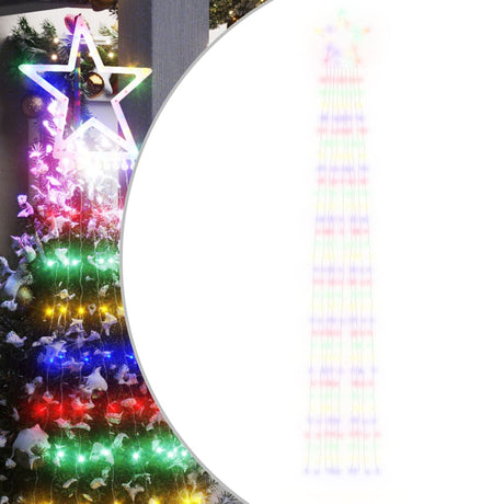 VidaXL éclairage de sapin de Noël 320 LED colorées 375 cm