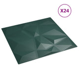 Vidaxl 24 ST stenske plošče Diamant 6 m² 50x50 cm xps zelena