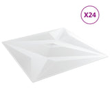 Vidaxx 24 pcs panneaux muraux étoile 6 m² 50x50 cm xps blanc