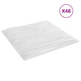 Vidaxl 48 St Wandbunnen Steen 12 m² 50x50 cm XPS Wäiss