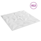 Vidaxx 12 pcs panneaux muraux améthyste 3 m² 50x50 cm xps blanc