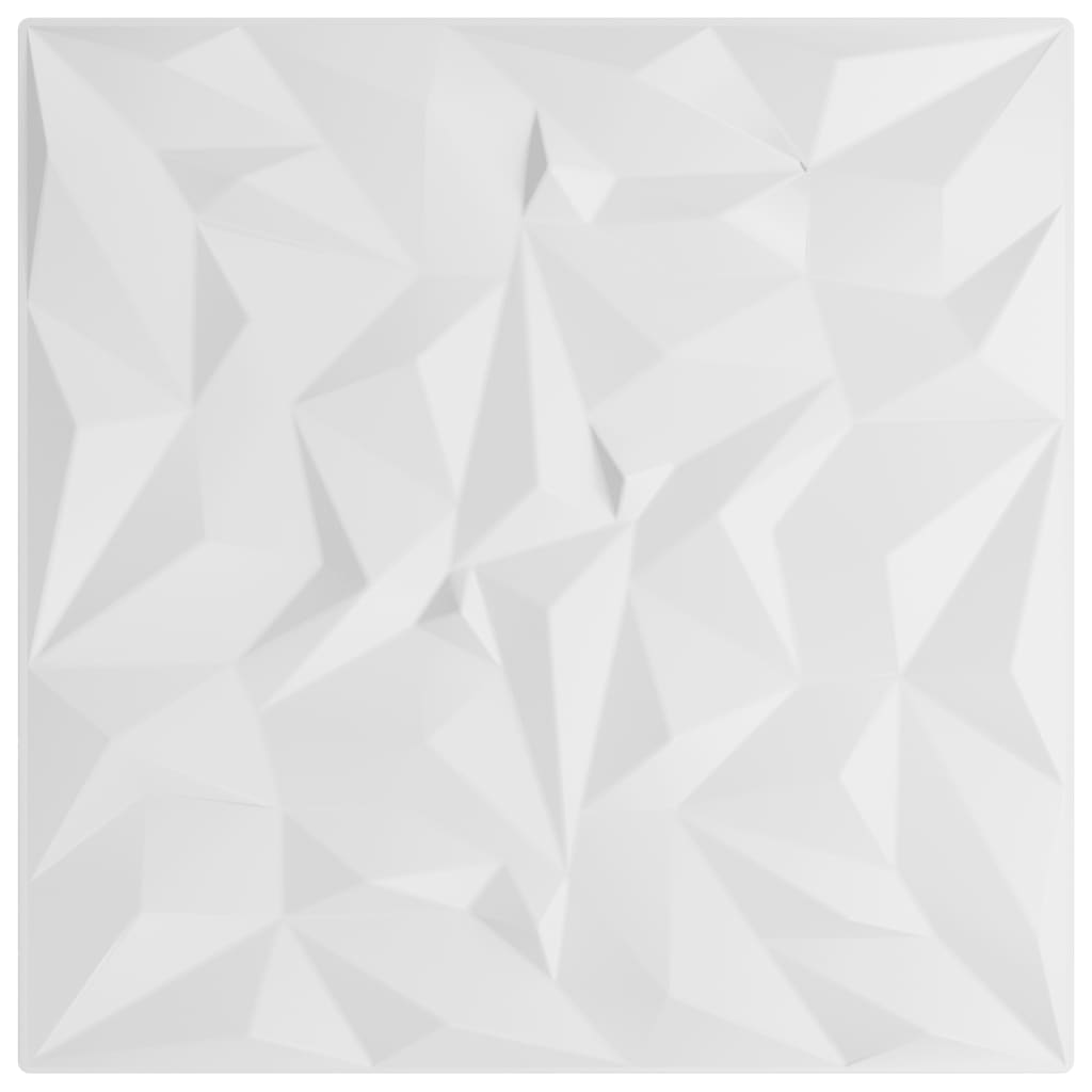 Vidaxl 24 paneles de pared Amethyst 6 m² 50x50 cm XPS blanco