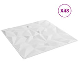 Vidaxl 48 ST Pannelli murali Ametista 12 m² 50x50 cm XPS bianco