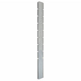 Vidaxl Postes de cerca de 10 pcs 220 cm de acero galvanizado de plata de color plateado