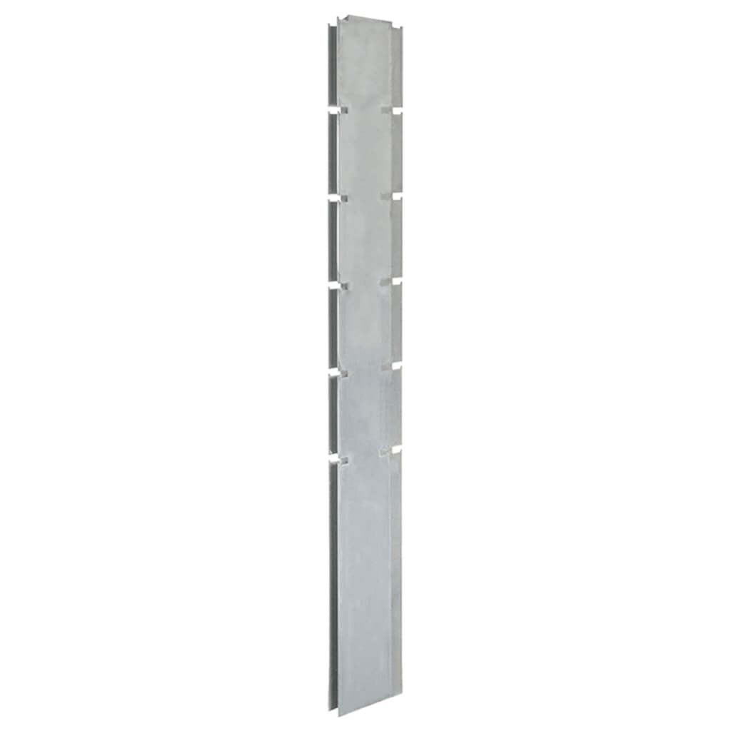 Vidaxl Postes de cerca de 20 st 160 cm de acero galvanizado de plata de color plateado