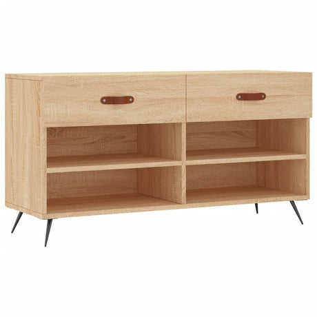 VidaXL banc à chaussures 102x35x55 cm bois d'ingénierie couleur chêne sonoma