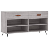 Vidaxx banc à chaussures 102x35x55 cm bois d'ingénierie gris couleur chêne sonoma