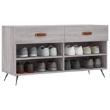 Vidaxx banc à chaussures 102x35x55 cm bois d'ingénierie gris couleur chêne sonoma