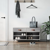 Vidaxx banc à chaussures 102x35x55 cm bois d'ingénierie gris couleur chêne sonoma
