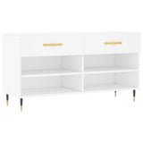 Vidaxx banc à chaussures 102x35x55 cm bois d'ingénierie blanc